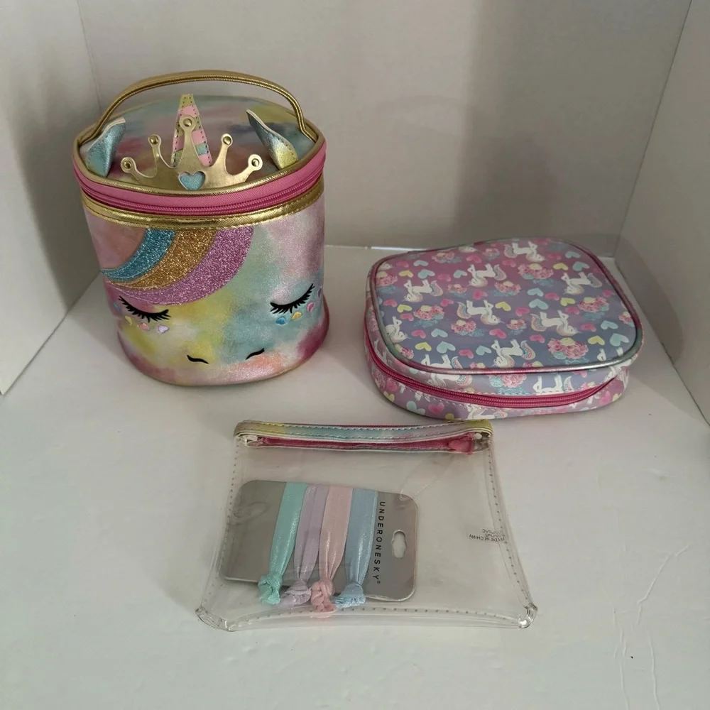 Underonesky Colorful Unicorn Clear Tote Bag and travel bags